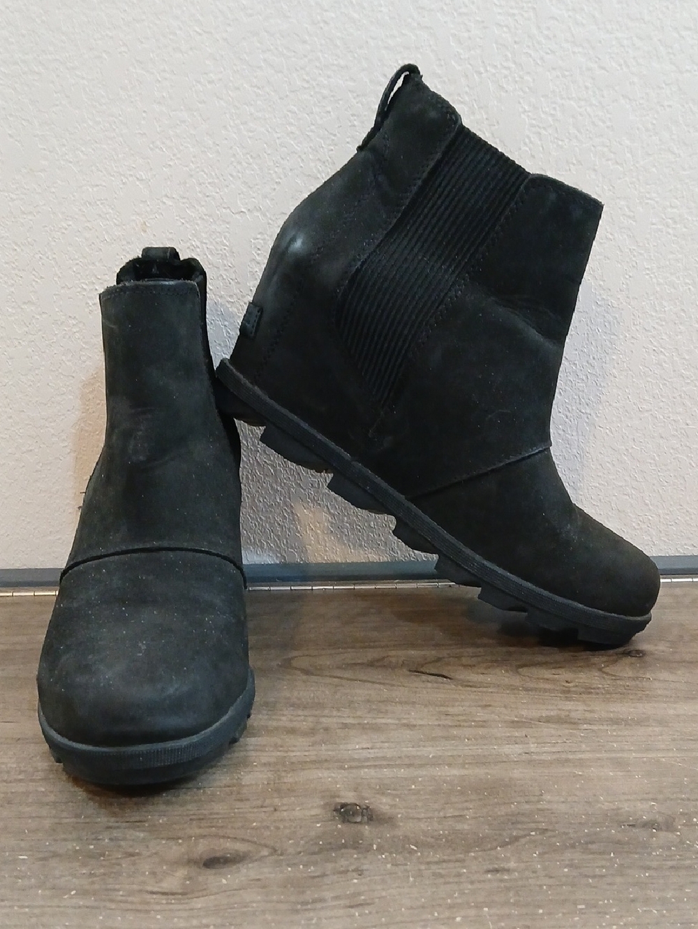 Sorel Joan Rhapsody Chelsea Wedge In Black